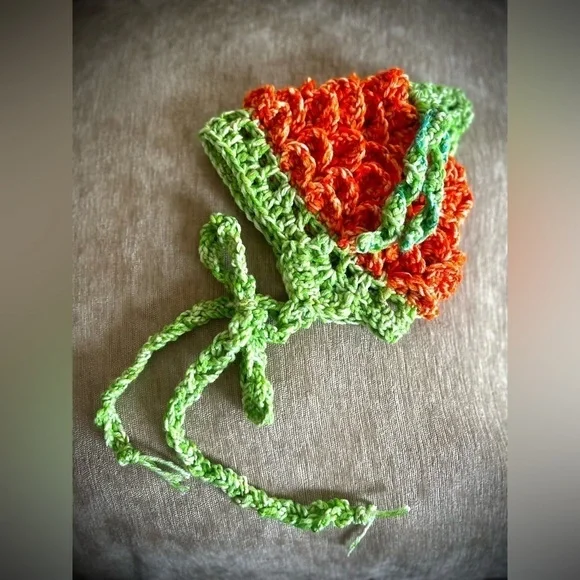 ADORABLE HANDMADE CROCHETED PUMPKIN HAT - Picture 1 of 4